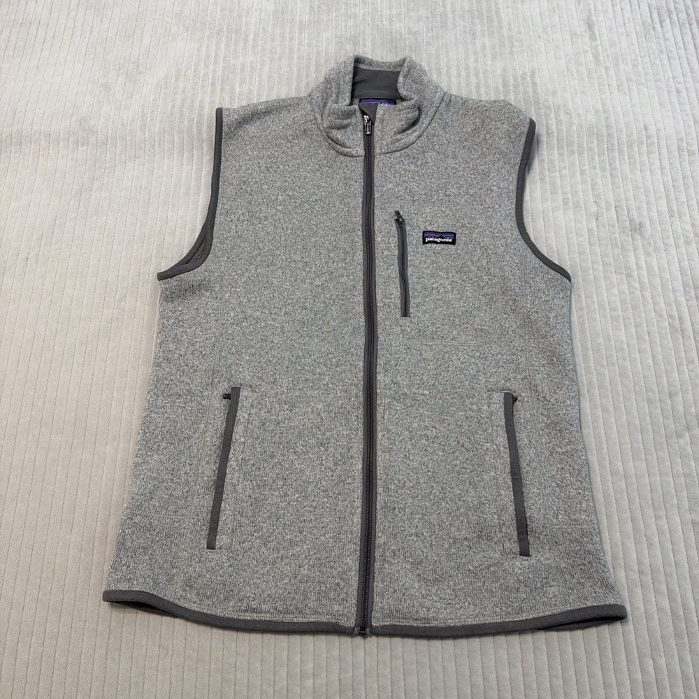 Patagonia Better Sweater Vest Mens Medium Gray Full Zip Fleece